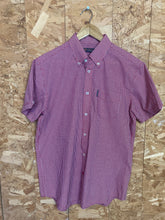 Vintage Ben Sherman red tablecloth fine check short sleeve Mod skinhead retro punk shirt size small